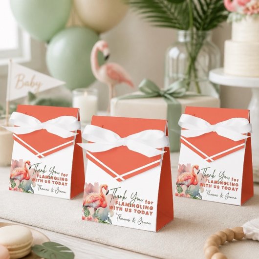 Flamingo Baby Shower Geschenkschachtel