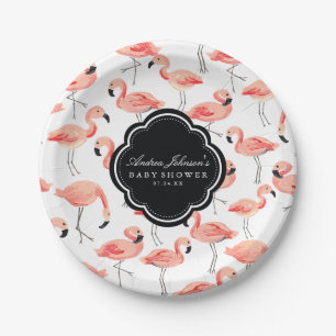 Flamingo Baby Shower Pappteller