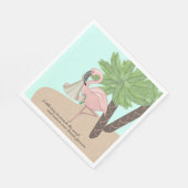 Flamingo Baby Shower Serviette (Ecke)