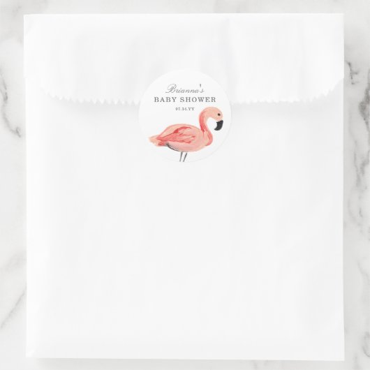 Flamingo Baby Shower Stickers (Tasche)