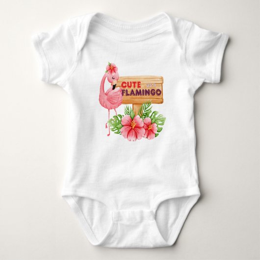Flamingo Baby Strampler (Vorderseite)