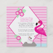 Flamingo Babyduschbücher mit Anfragekarten Quadratische Visitenkarte (Rückseite)