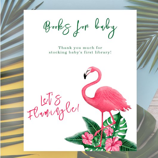 Flamingo Babydusche Bücher für Kinder Poster