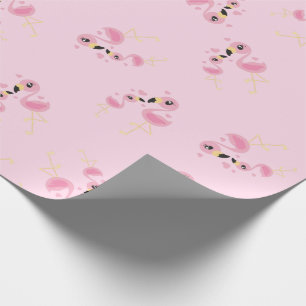 Flamingo Babydusche Niedlich Tropical Geschenkpapier