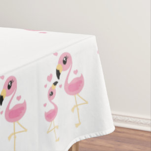 Flamingo Babydusche Niedlich Tropical Tischdecke
