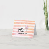 Flamingo Babydusche Vielen Dank Dankeskarte (Vorderseite)