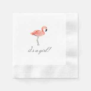 Flamingo-Babyparty Serviette