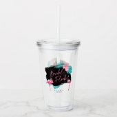 Flamingo Bachelorette Bridal Flock ID930 Acryltrinkbecher (Vorderseite)