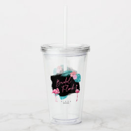 Flamingo Bachelorette Bridal Flock ID930 Acryltrinkbecher