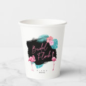 Flamingo Bachelorette Bridal Flock ID930 Pappbecher (Vorderseite)