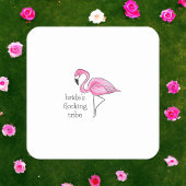 Flamingo Bachelorette Bridesmaid Flocking Tribe Rechteckiger Pappuntersetzer