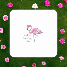Flamingo Bachelorette Bridesmaid Flocking Tribe Rechteckiger Pappuntersetzer