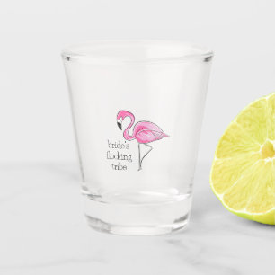 Flamingo Bachelorette Bridesmaid Flocking Tribe Schnapsglas