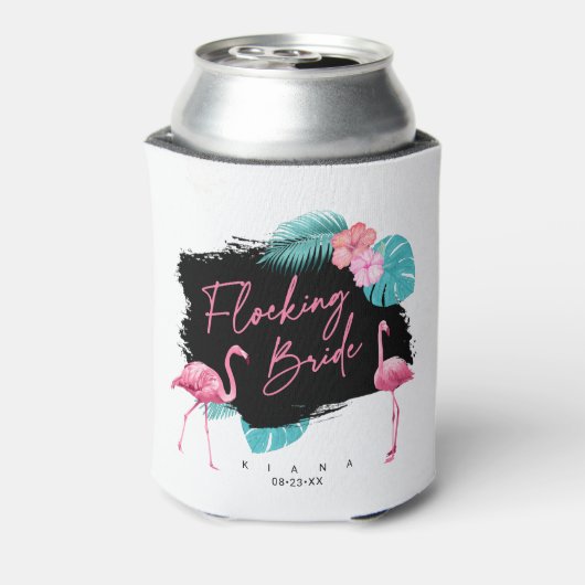 Flamingo Bachelorette Flocking Bride ID930 Dosenkühler (Kanne Rückseite)