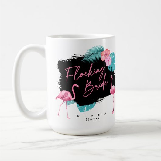 Flamingo Bachelorette Flocking Bride ID930 Kaffeetasse (Links)