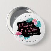 Flamingo Bachelorette Flocking Fantastic V2 ID930 Button (Vorne & Hinten)