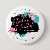 Flamingo Bachelorette Flocking Fantastic V2 ID930 Button (Vorderseite)