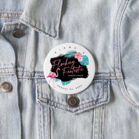 Flamingo Bachelorette Flocking Fantastic V2 ID930 Button (Beispiel)