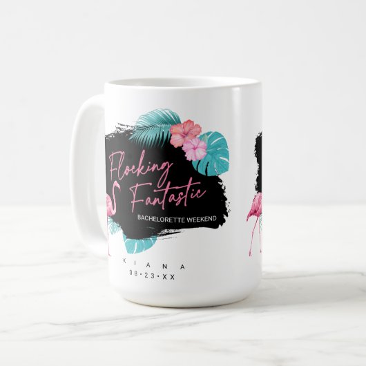 Flamingo Bachelorette Flocking Fantastic V2 ID930 Kaffeetasse (Vorderseite Links)