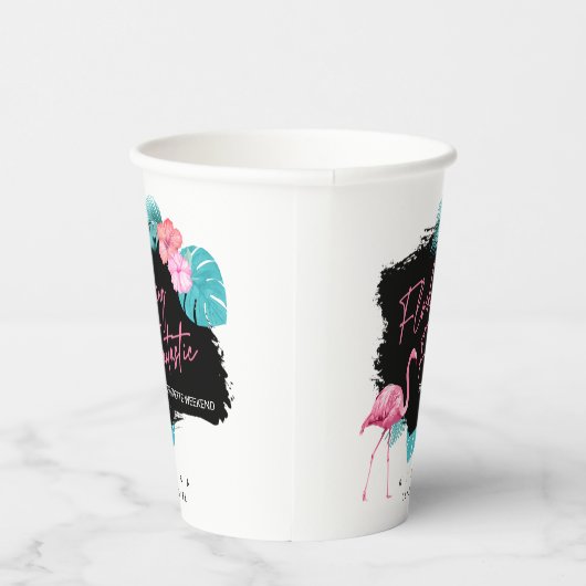 Flamingo Bachelorette Flocking Fantastic V2 ID930 Pappbecher (Rechts)