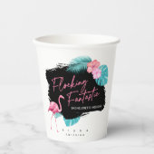 Flamingo Bachelorette Flocking Fantastic V2 ID930 Pappbecher (Vorderseite)