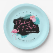 Flamingo Bachelorette Flocking Fantastic V2 ID930 Pappteller (Vorderseite)