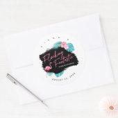 Flamingo Bachelorette Flocking Fantastic V2 ID930 Runder Aufkleber (Umschlag)