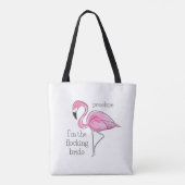 Flamingo Bachelorette Ich bin der Name der Flockin Tasche (Rückseite)