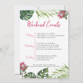 Flamingo Bachelorette Weekend Party Einladung (Rückseite)