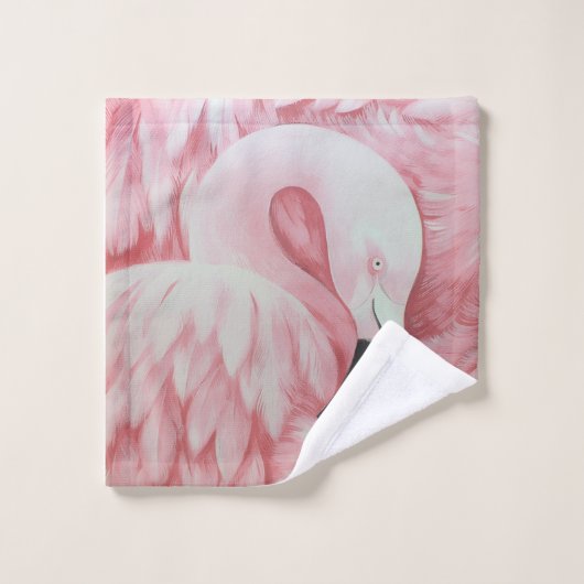 Flamingo-Badehandtücher Badhandtuch Set (Waschlappen)