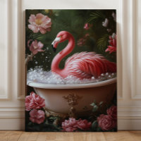 Flamingo-Badewanne Blumige Tropische Badezimmer-Ku