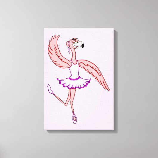 Flamingo Ballerina Leinwanddruck (Vorderseite)