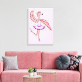 Flamingo Ballerina Leinwanddruck (Insitu (Wohnzimmer))