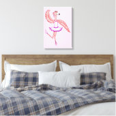 Flamingo Ballerina Leinwanddruck (Insitu (Schlafzimmer))