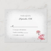 Flamingo Ballerina Silver Baby Dusche UAWG Begleitkarte (Rückseite)