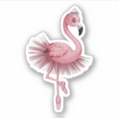 Flamingo Ballet Dancer Aufkleber (Vorderseite)