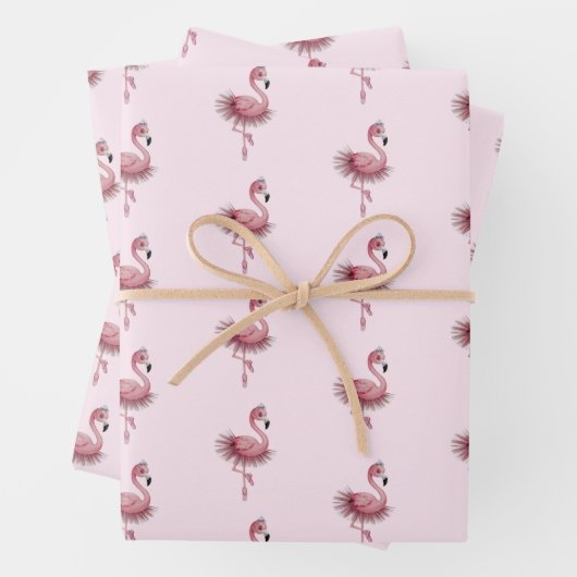 Flamingo Ballet Dancer Geschenkpapier Set (Beispiel)