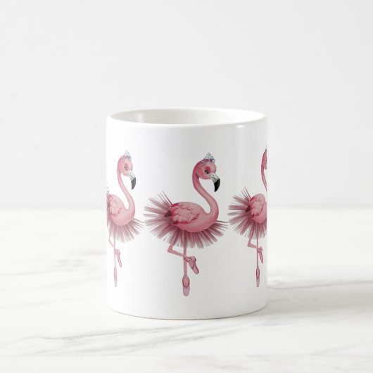 Flamingo Ballet Dancer Kaffeetasse (Mittel)