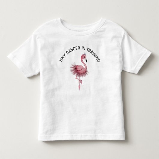 Flamingo Ballet Dancer Kleinkind T-shirt (Vorderseite)