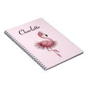 Flamingo Ballet Dancer Personalisiert Notizblock (Rechte Seite)