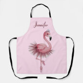 Flamingo Ballet Dancer Personalisiert Schürze (Vorderseite)