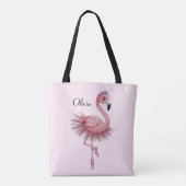 Flamingo Ballet Dancer Personalisiert Tasche (Rückseite)