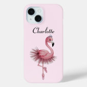 Flamingo Ballet Dancer Personalisierter TelefonCas Case-Mate iPhone Hülle (Rückseite)