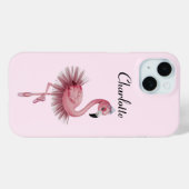 Flamingo Ballet Dancer Personalisierter TelefonCas Case-Mate iPhone Hülle (Rückseite (Horizontal))