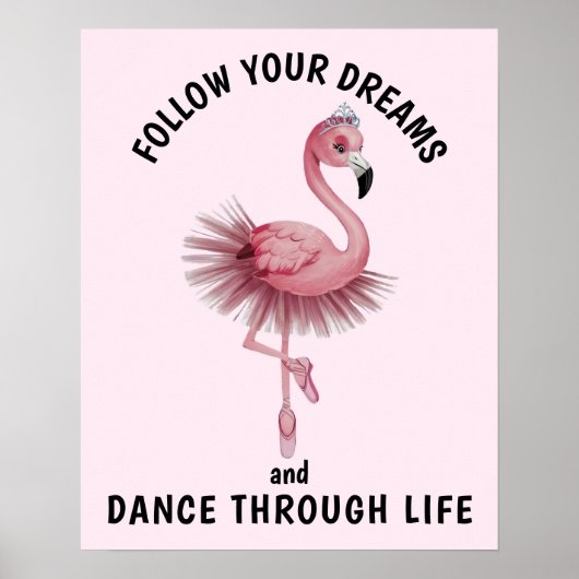 Flamingo Ballet Dancer Poster (Vorne)