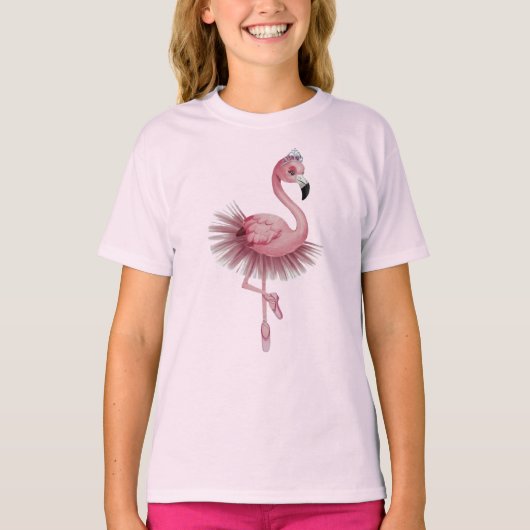 Flamingo Ballet Dancer T-Shirt (Vorderseite)
