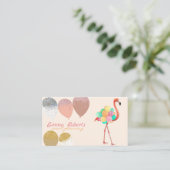 Flamingo Balloons Moderne Veranstaltungsplanung Visitenkarte (Stehend Vorderseite)