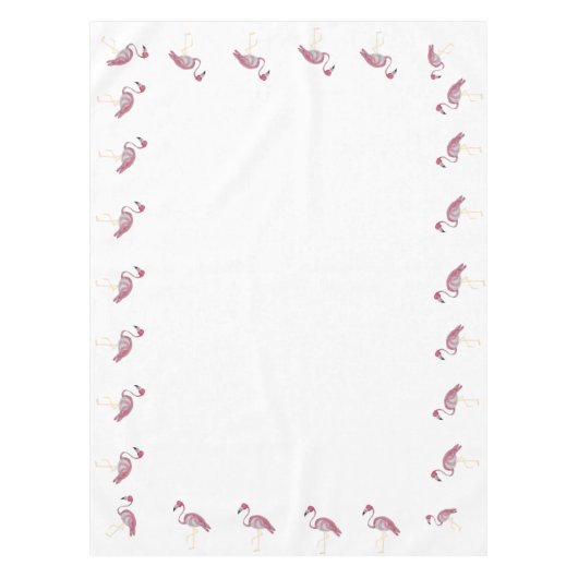 Flamingo Basketweave Lattice Tablecloth Tischdecke (Vorderseite)