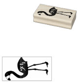 Flamingo Bass Clef Rubber Briefmarke (gegenüberges Gummistempel (Stempel)