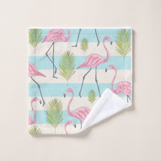 Flamingo Bath Handtuch Set (Waschlappen)